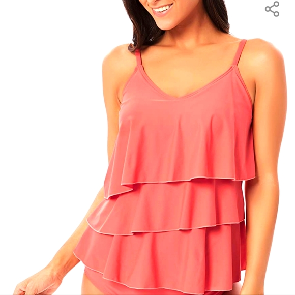 NWT **Black** Plus Sized Two Piece Tankini Swimsuit - Size Medium - Picture 7 of 7